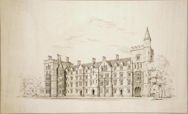 New College Oxford: Foreslåede nye bygninger af George Gilbert Scott