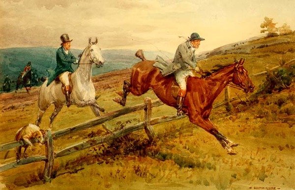 Jagt (akvarel på papir) af George Goodwin Jnr Kilburne