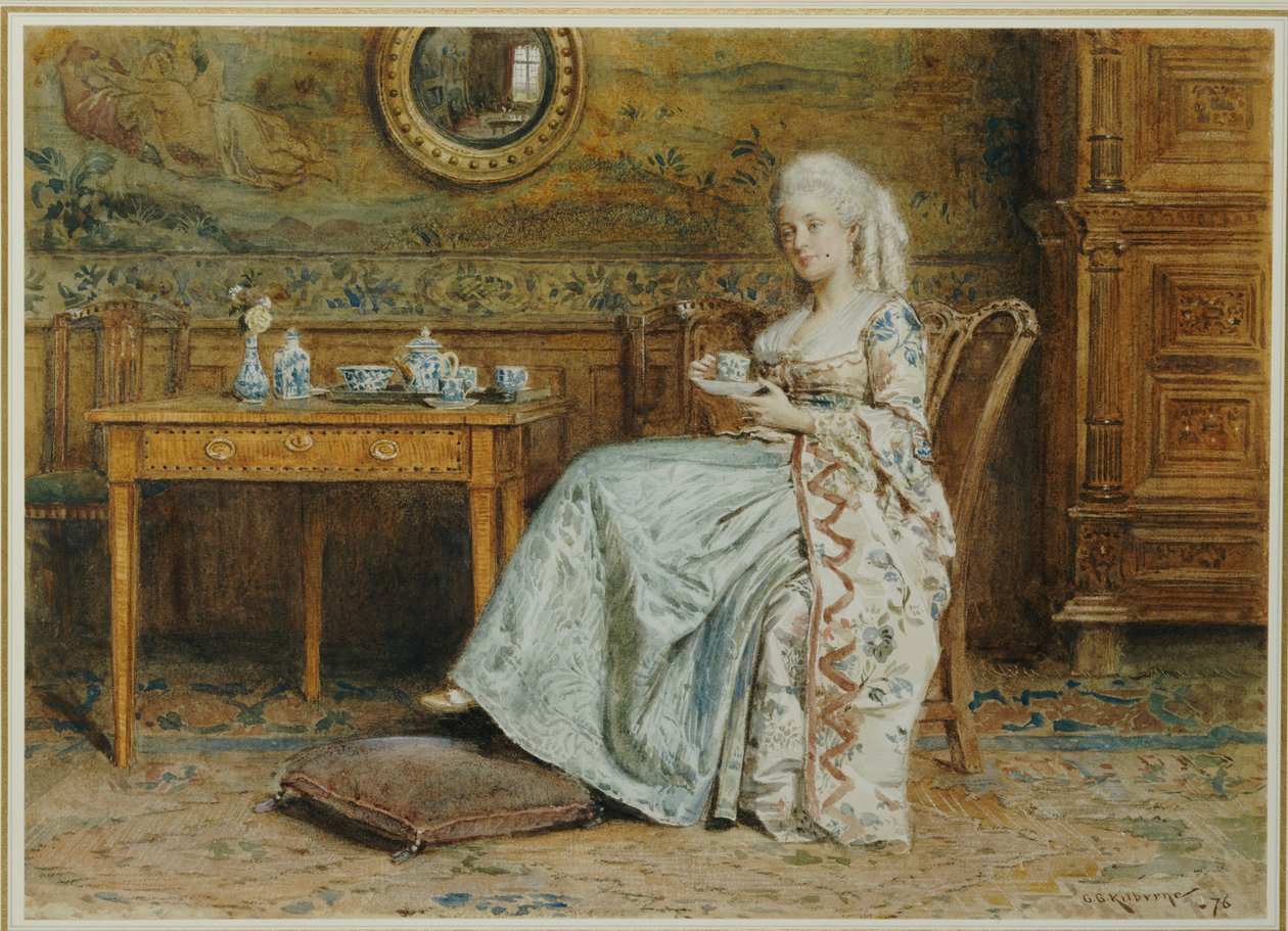 Eftermiddagste, 1876 af George Goodwin Kilburne