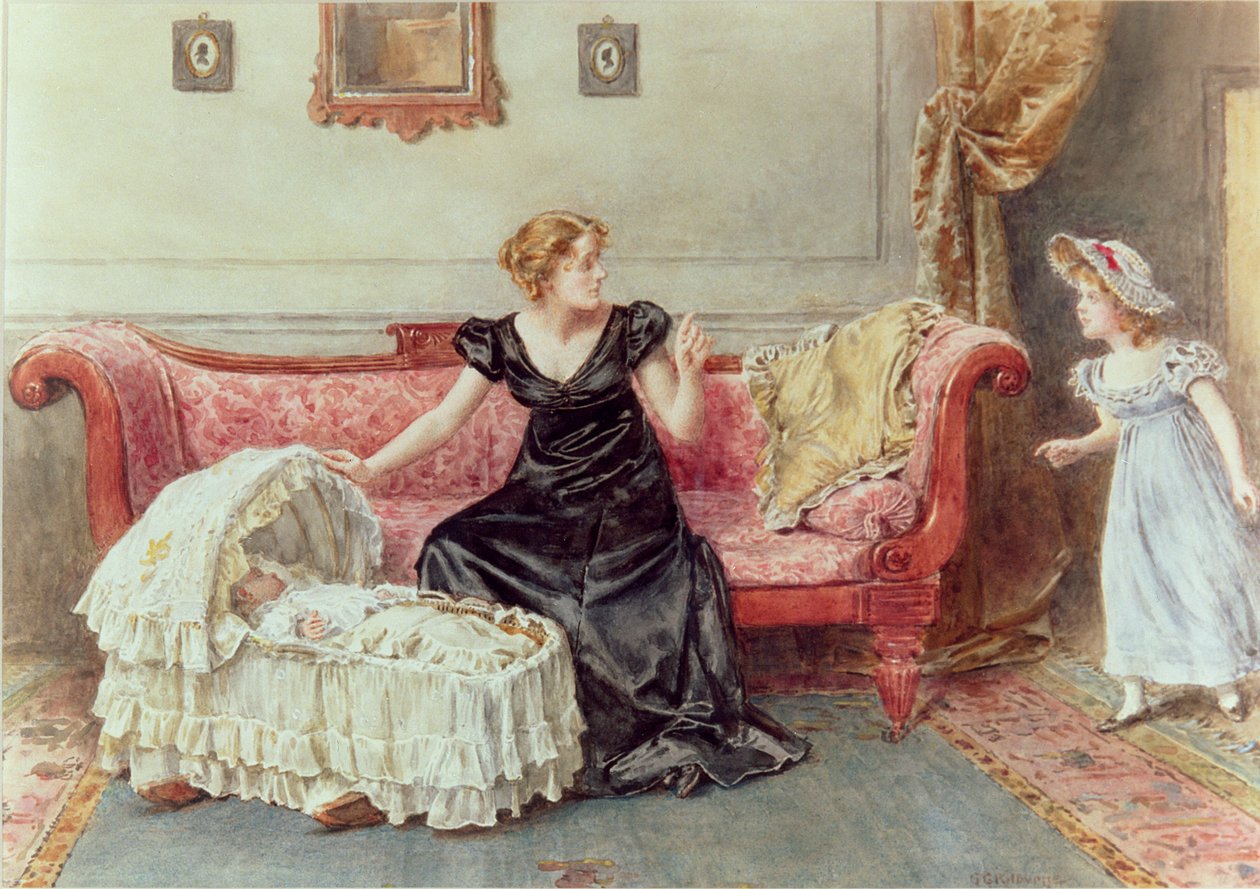 Stille! af George Goodwin Kilburne
