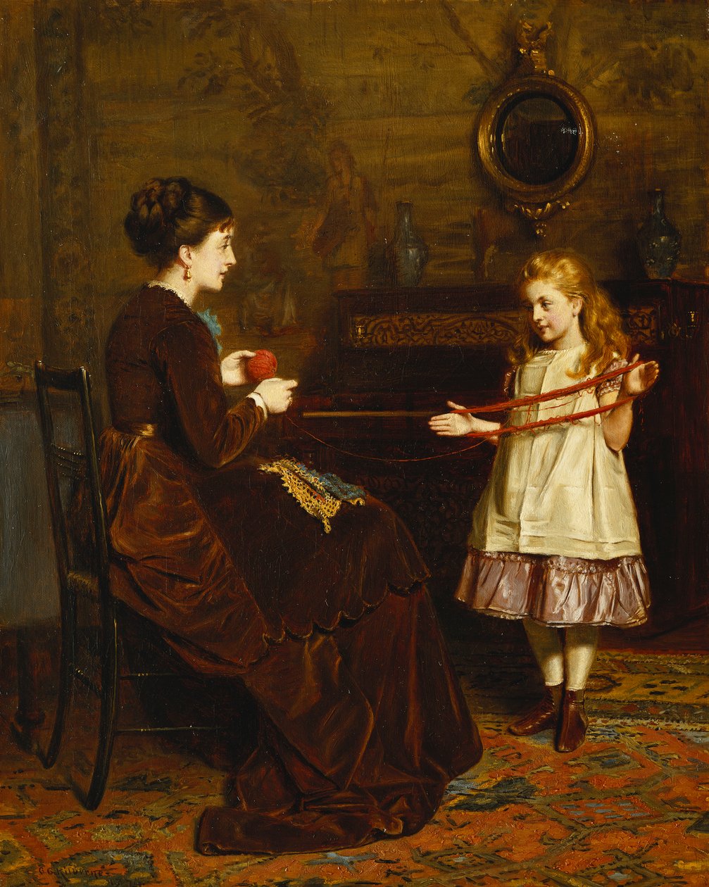 Mors lille hjælper, 1874 af George Goodwin Kilburne