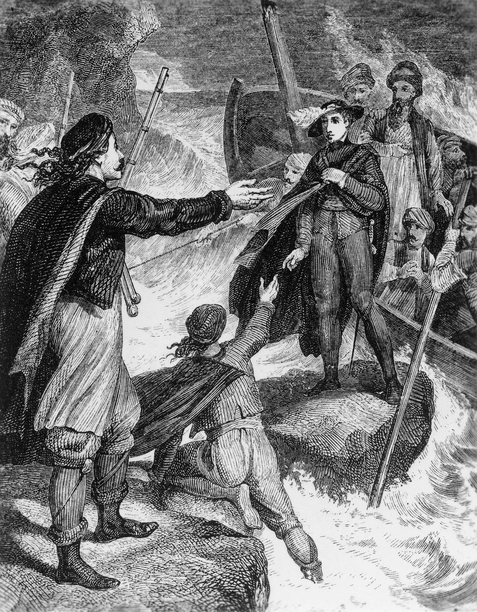Illustration fra et værk af George Gordon Byron (1788-1824), kobberstik, fra Lord Byrons samlede værker af George Gordon Byron