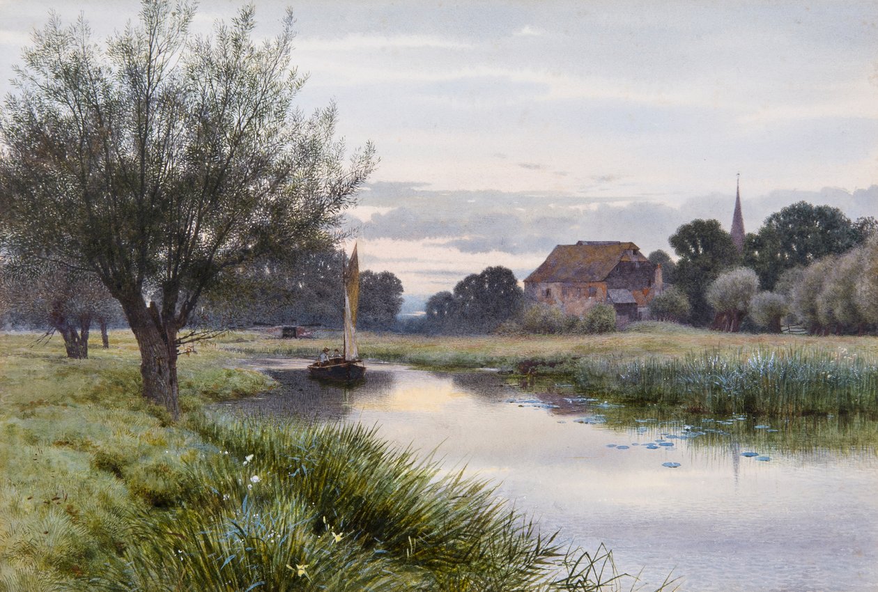 Sejlads på Ouse ved Houghton af George Gordon Fraser