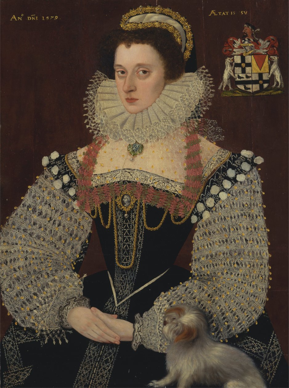 Frances, Lady Brydges (ca. 1553-1623) af George Gower