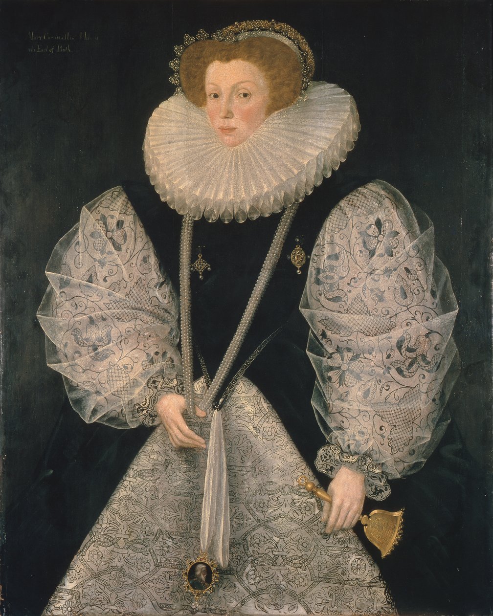 Mary Cornwallis, ca. 1580-85 (olie på panel) af George Gower
