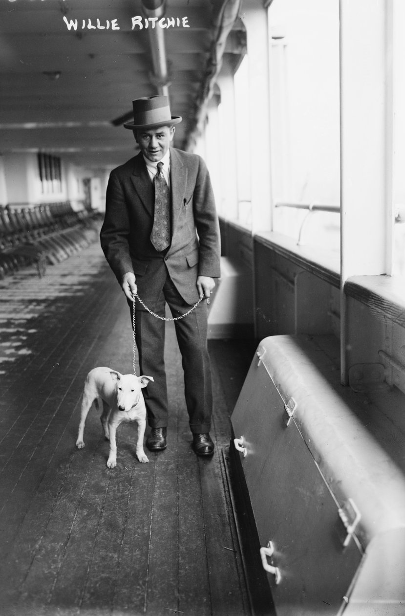 Willie Ritchie sejler til London for at møde Freddie Welsh af George Grantham   Bain News Service Bain