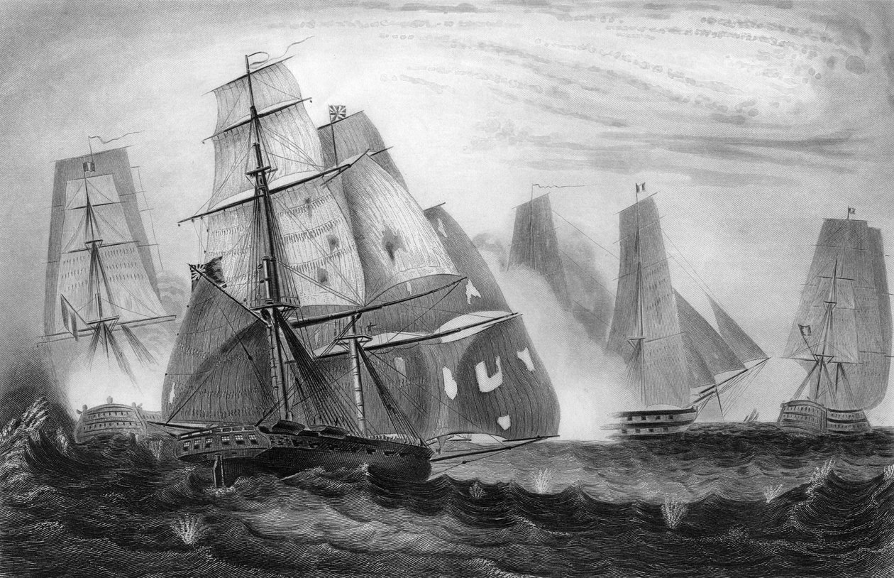 Kaptajn Charles Napiers uforfærdede opførsel, 15. april 1809 c1857. af George Greatbatch