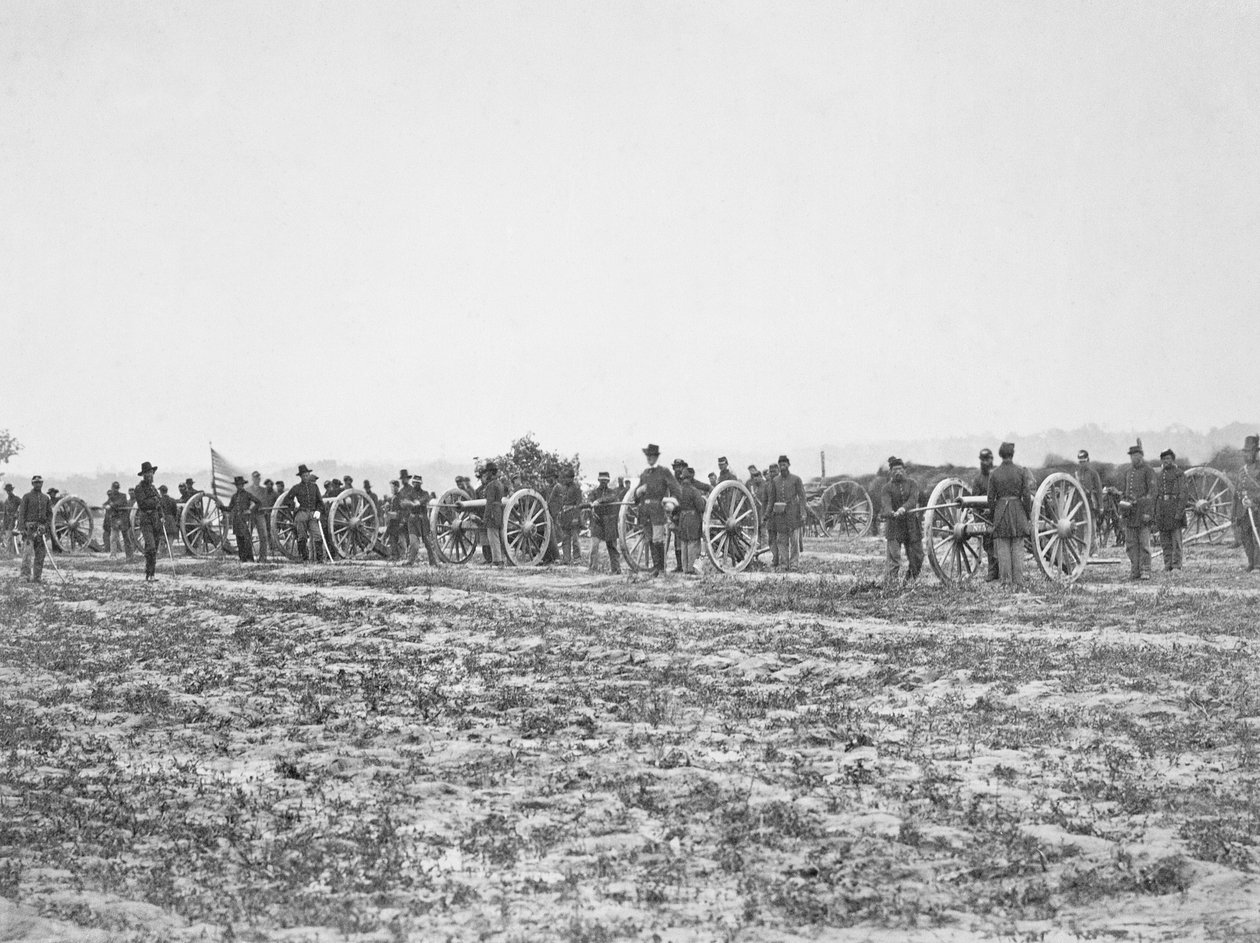 Motts batteri i position, 1862 af George H. Houghton