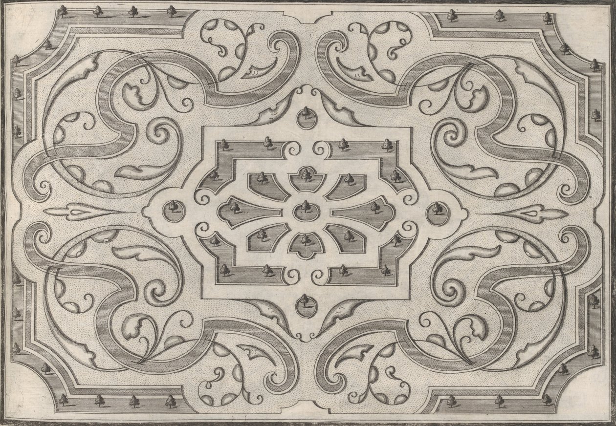 Gartten blomsterbede, 1697-1705. af George Hätzl