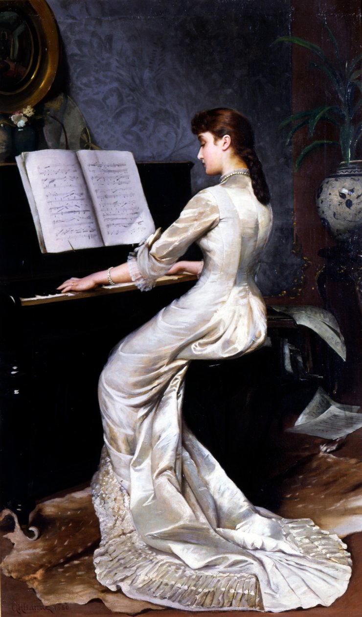 Sang uden ord, klaverspiller, 1880 af George Hamilton Barrable