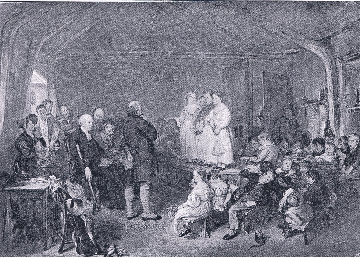 Katekisering i et skolelokale, fra The Magazine of Art 1893, Cassell and Company, 1893 af George Harvey