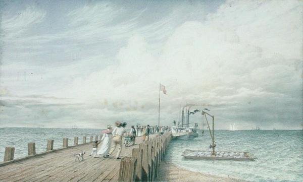Cumulus eller Thunder Cloud, Portland Pier, Lake Erie, ca. 1830