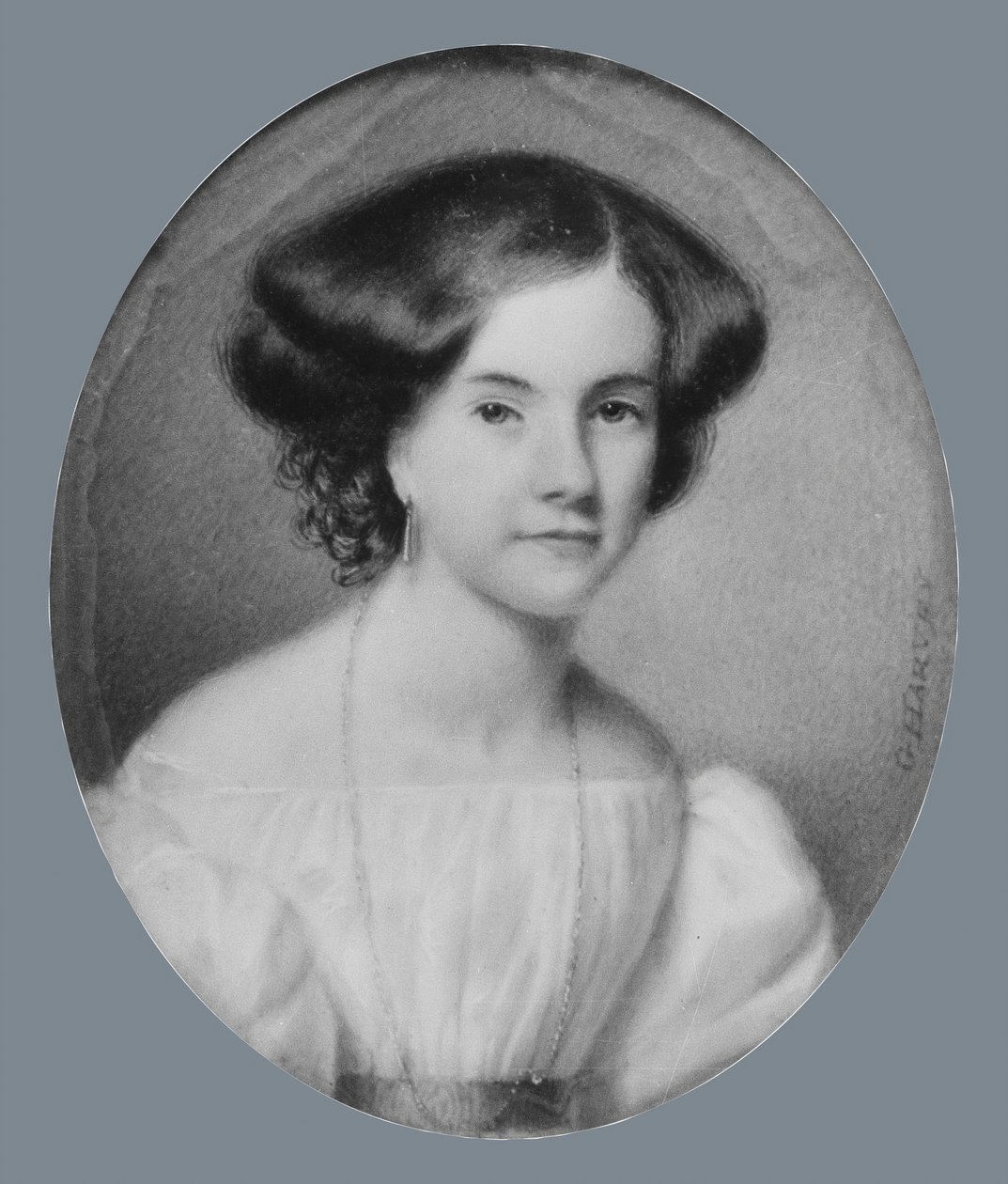 Portræt af en dame, ca. 1830. af George Harvey