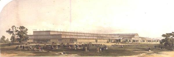 Bygning til den store udstilling i London 1851 af George Hawkins