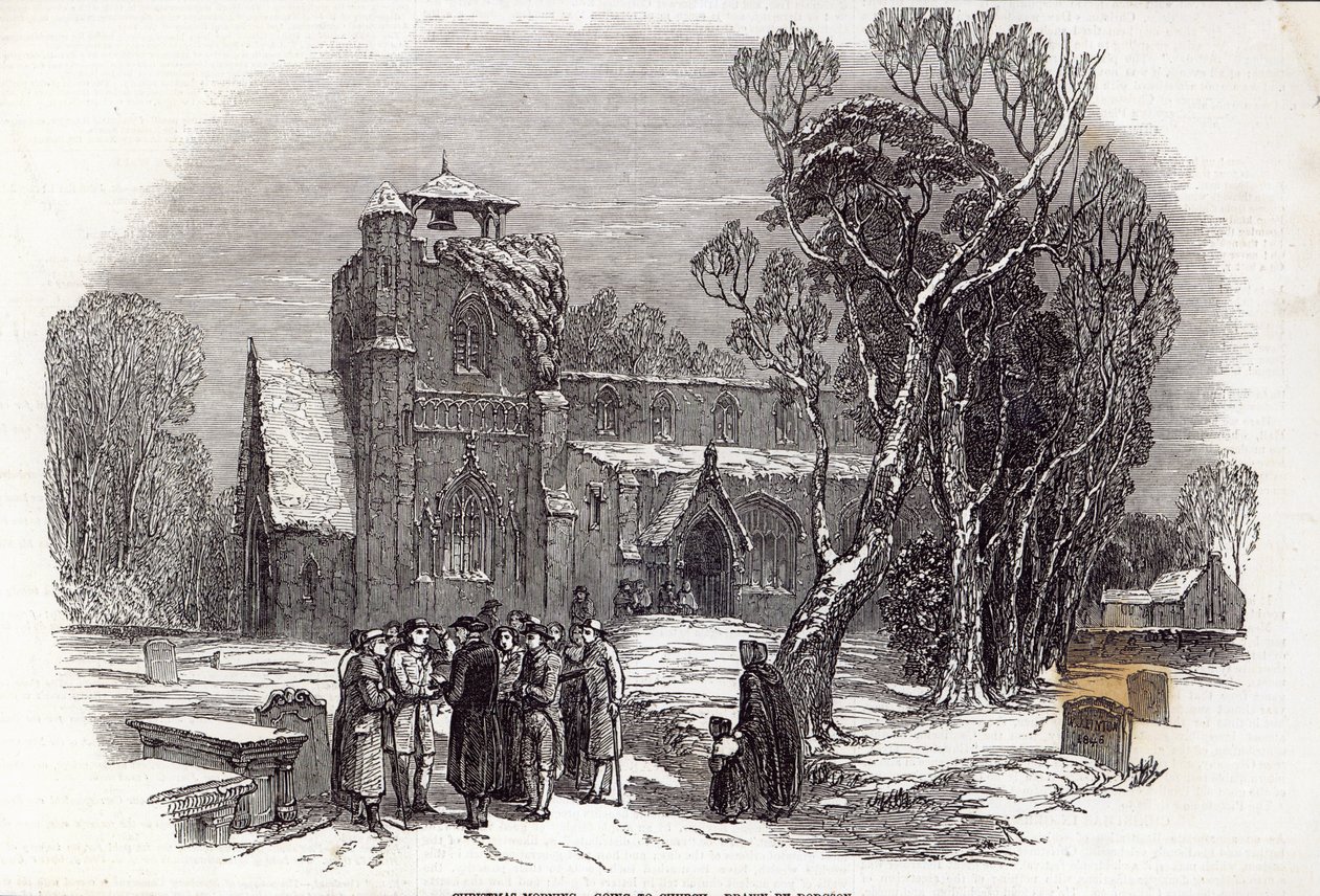 Julemorgen: Graveret af W.J. Linton, fra "The Illustrated London News", 26. december 1846 af George Haydock Dodgson