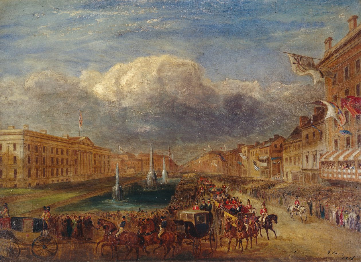 Dronning Victorias og prins Alberts besøg i Manchester i 1851 af George Hayes