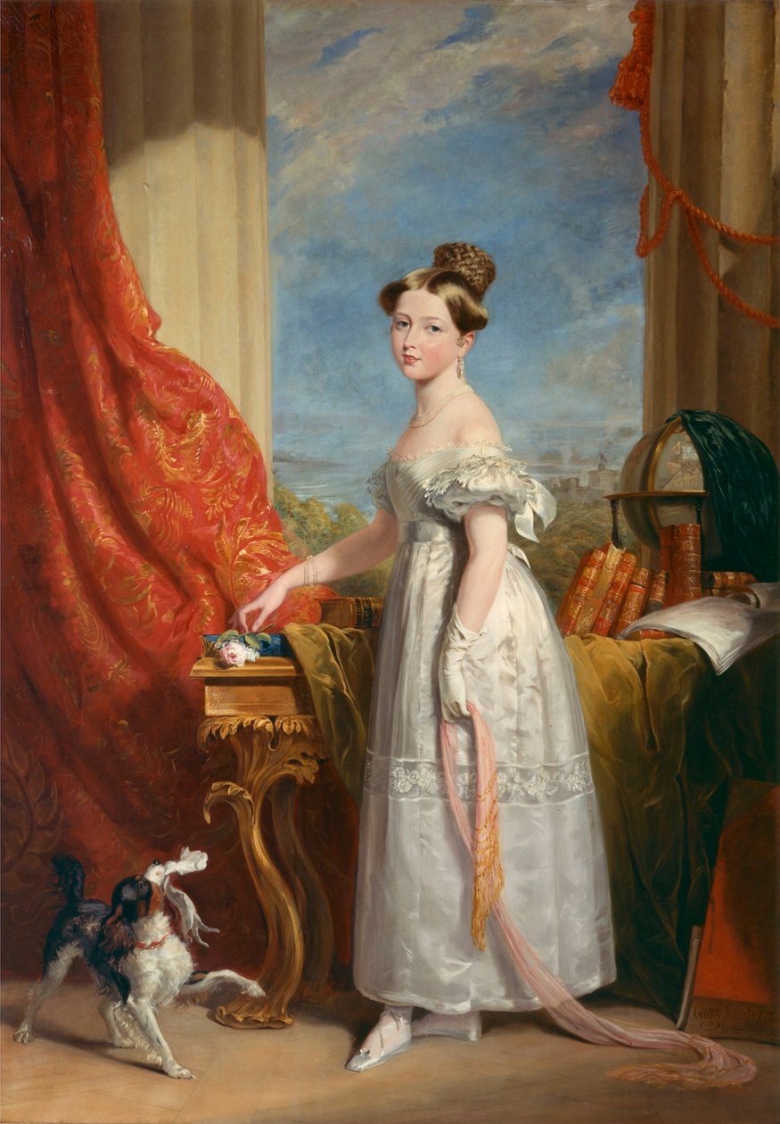 Hollandsk: Portræt af dronning Victoria af England som prinsesse Portræt af dronning Victoria af England som prinsesse af George Hayter