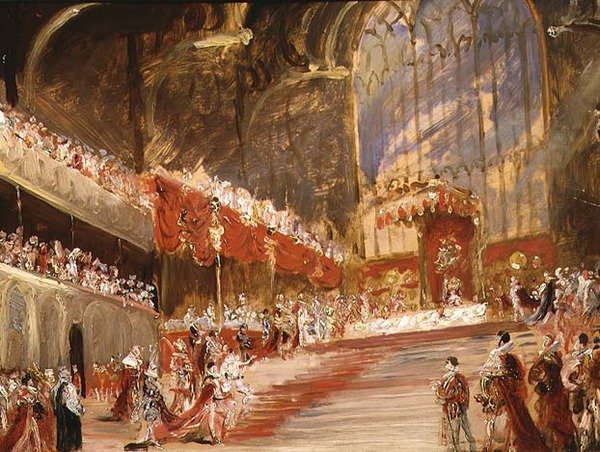 The Coronation of King George IV (1762-1830) (olie på lærred) af George Hayter