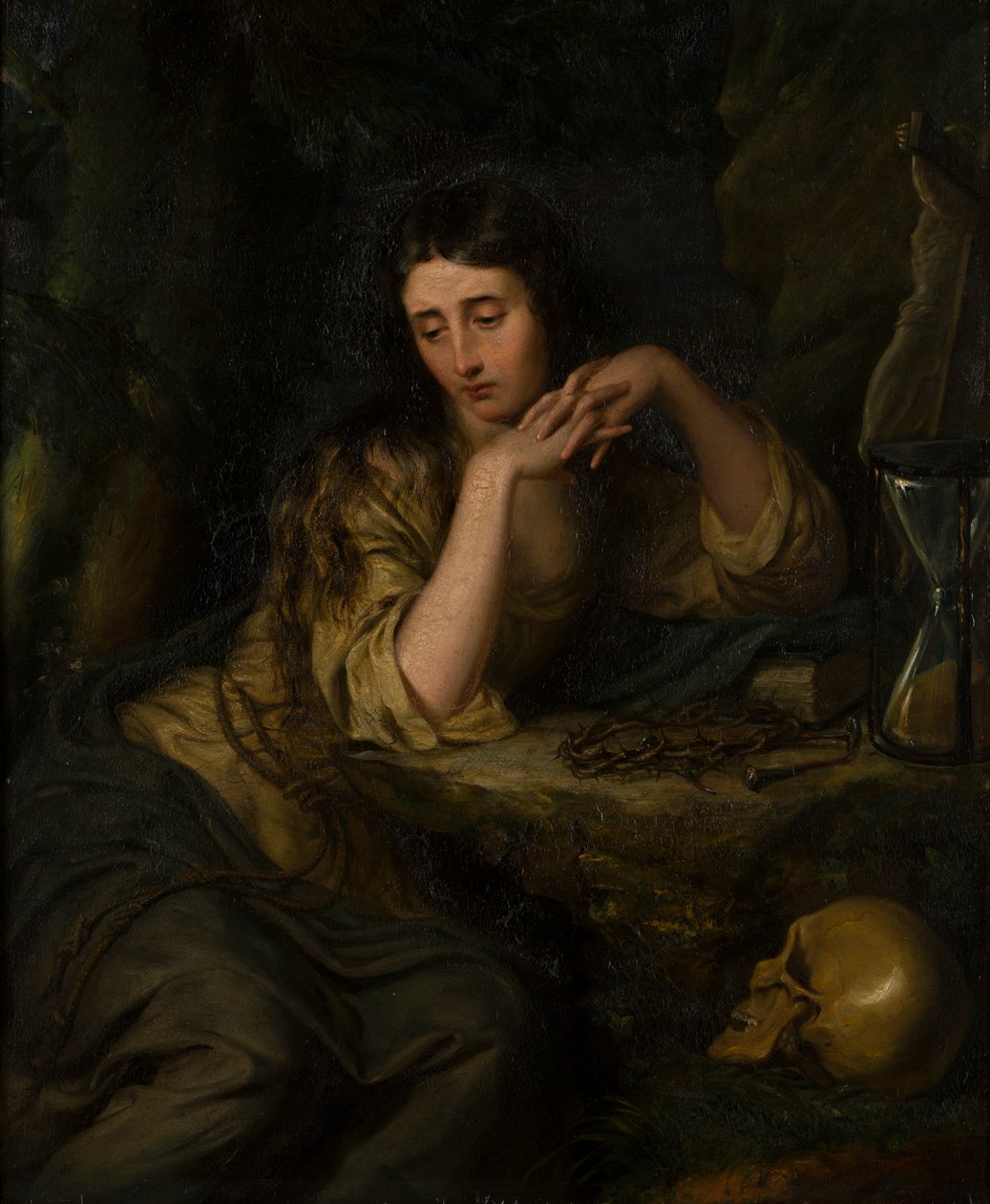 The Penitent Magdalene, ca. 1812-71 (olie på panel) af George Hayter