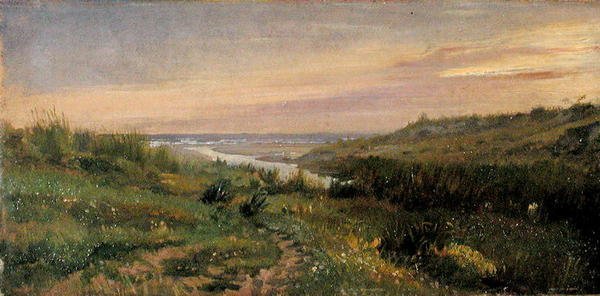 Anzio (olie på papir lagt på kort) af George Heming Mason