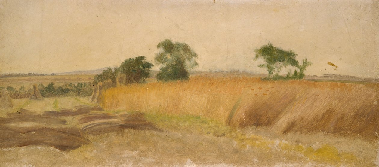 Studie af en kornmark, midten af det 19. århundrede af George Heming Mason