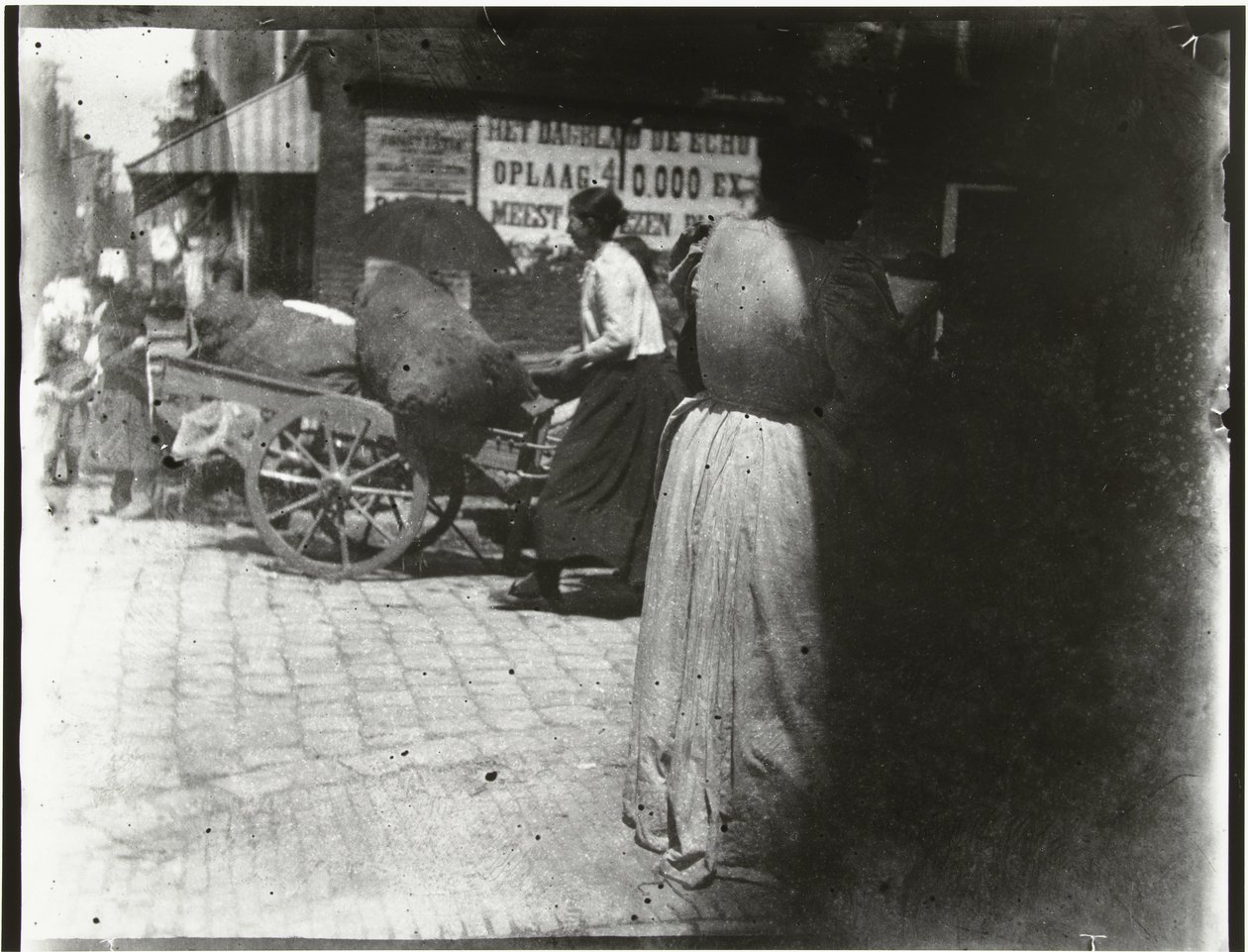 Aktivitet i Houtkopersdwarsstraat og Jodenbreestraat i Amsterdam af George Hendrik Breitner