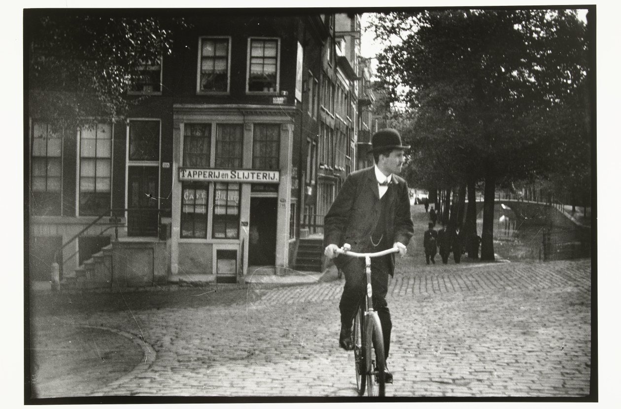 Cyklist på Keizersgracht i Amsterdam af George Hendrik Breitner