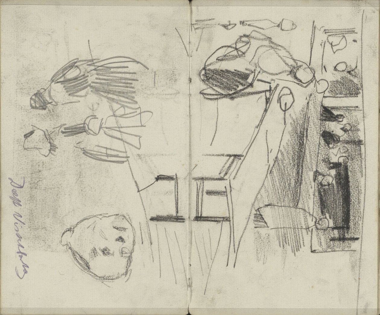 Figurer i Visbanken i Delft og figurstudier af George Hendrik Breitner