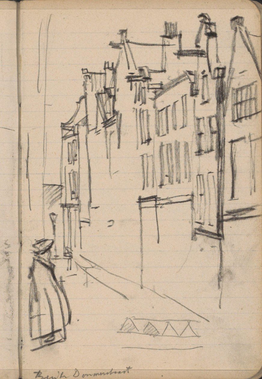 Udsigt over Buiten Dommersstraat i Amsterdam af George Hendrik Breitner