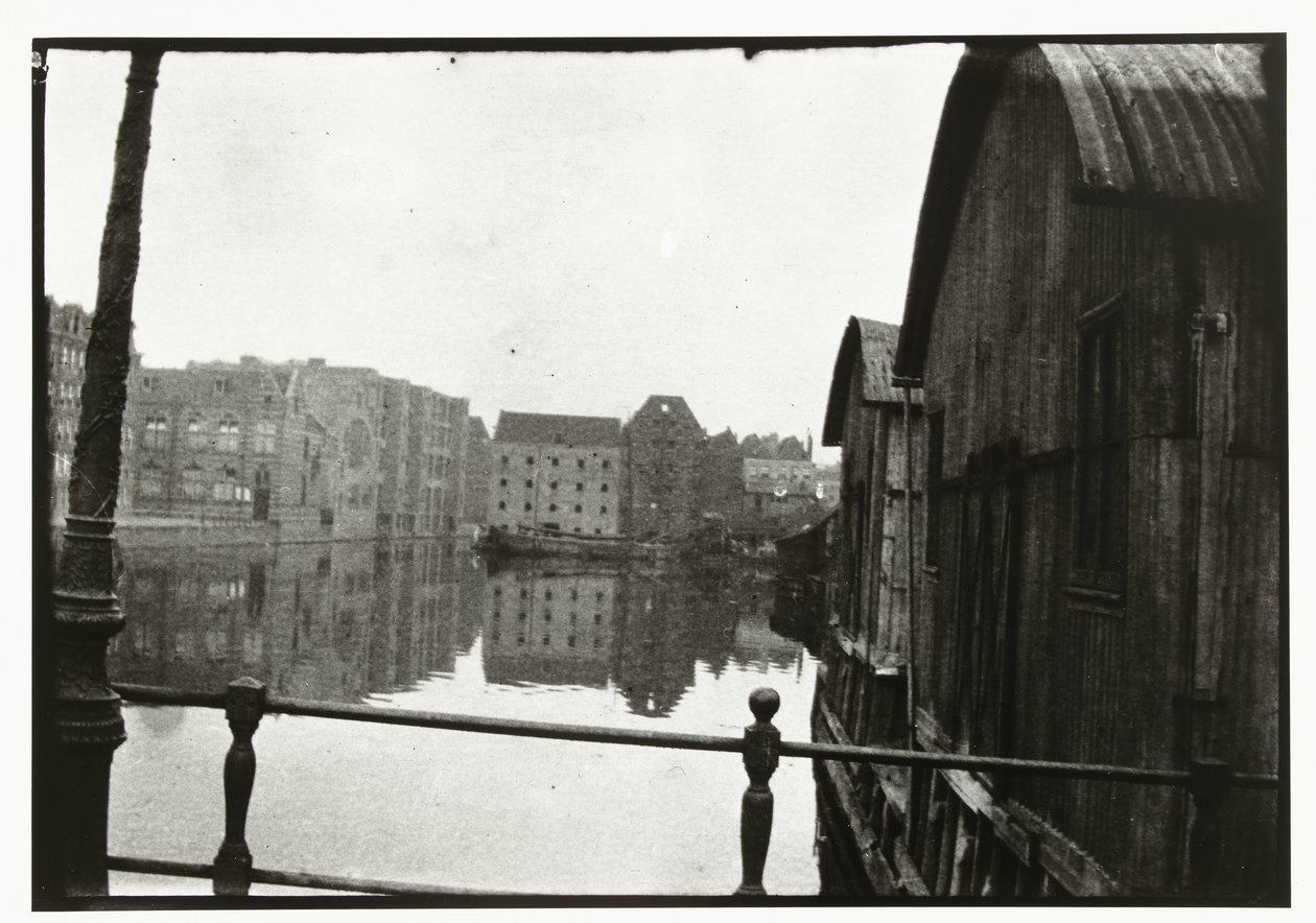Udsigt fra broen til Prinseneiland i Amsterdam af George Hendrik Breitner