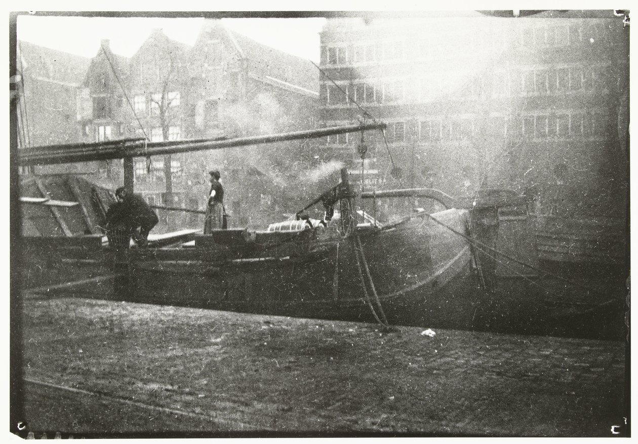 Regeringslagre på Brouwersgracht i Amsterdam af George Hendrik Breitner