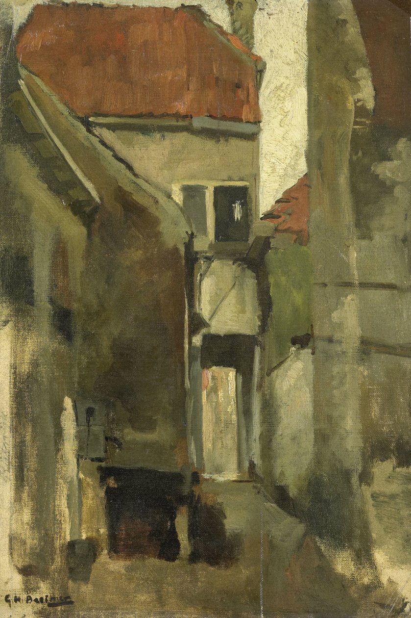 Neighborhood Street i Rijswijk nær Haag af George Hendrik Breitner