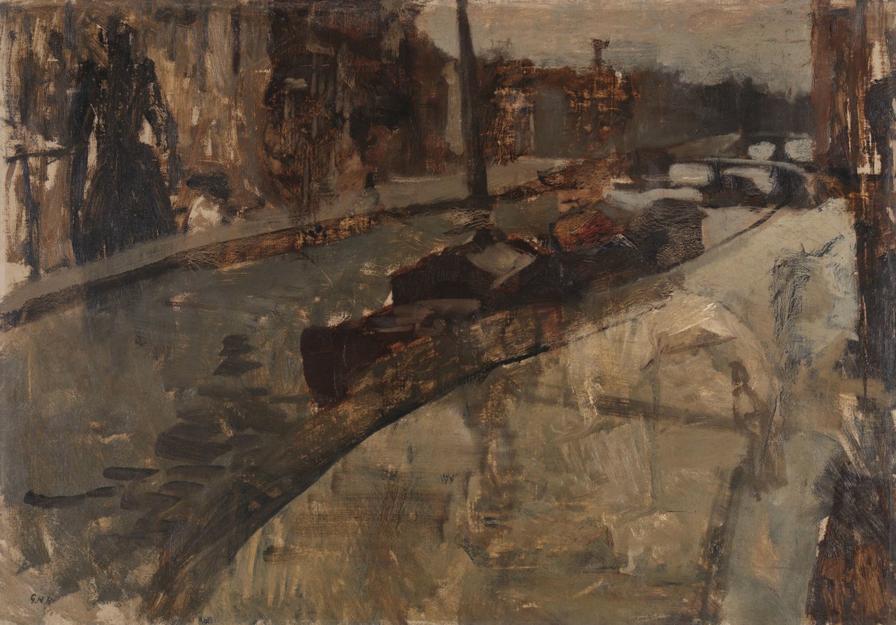 Prinsengracht nær Lauriergracht, Amsterdam af George Hendrik Breitner