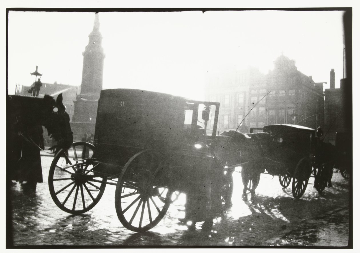 Vogne på Dam-pladsen i Amsterdam af George Hendrik Breitner