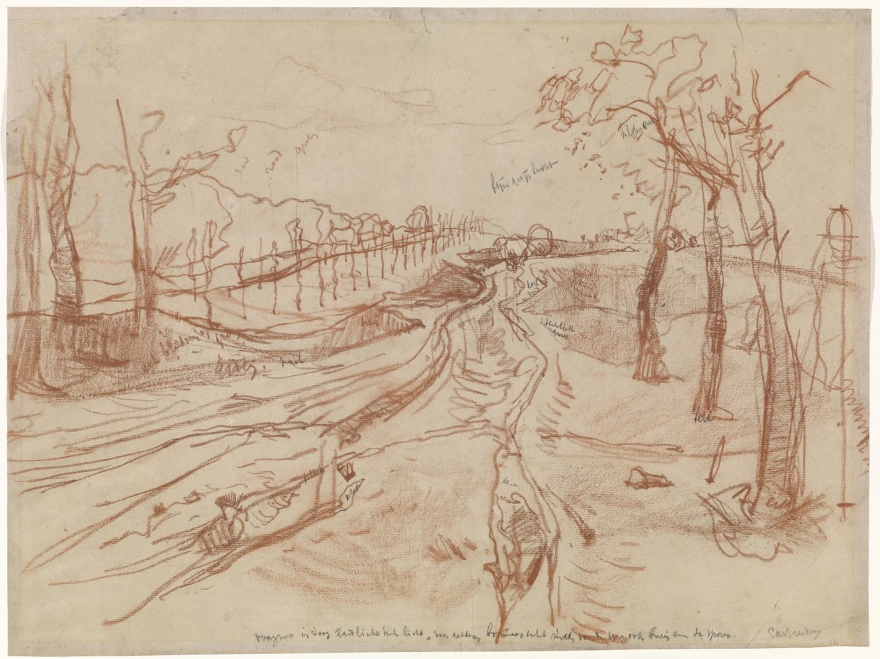 Skitse af en landevej af George Hendrik Breitner
