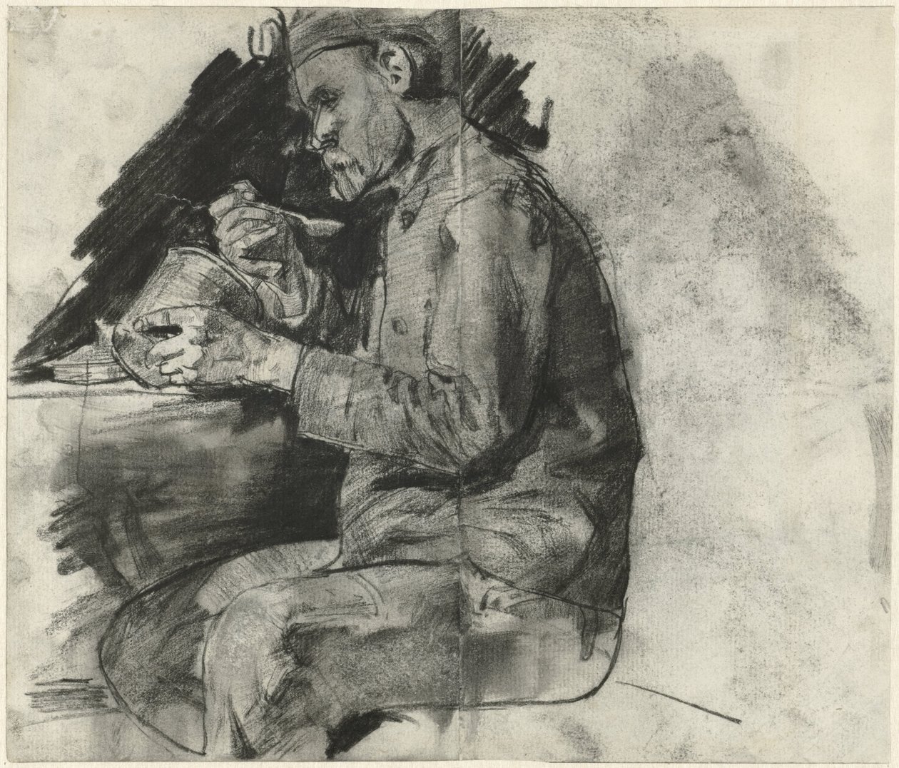 Soldat, der sidder og spiser af George Hendrik Breitner