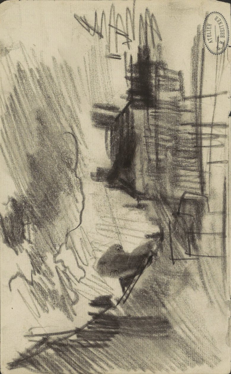 Bybillede, muligvis i Amsterdam af George Hendrik Breitner
