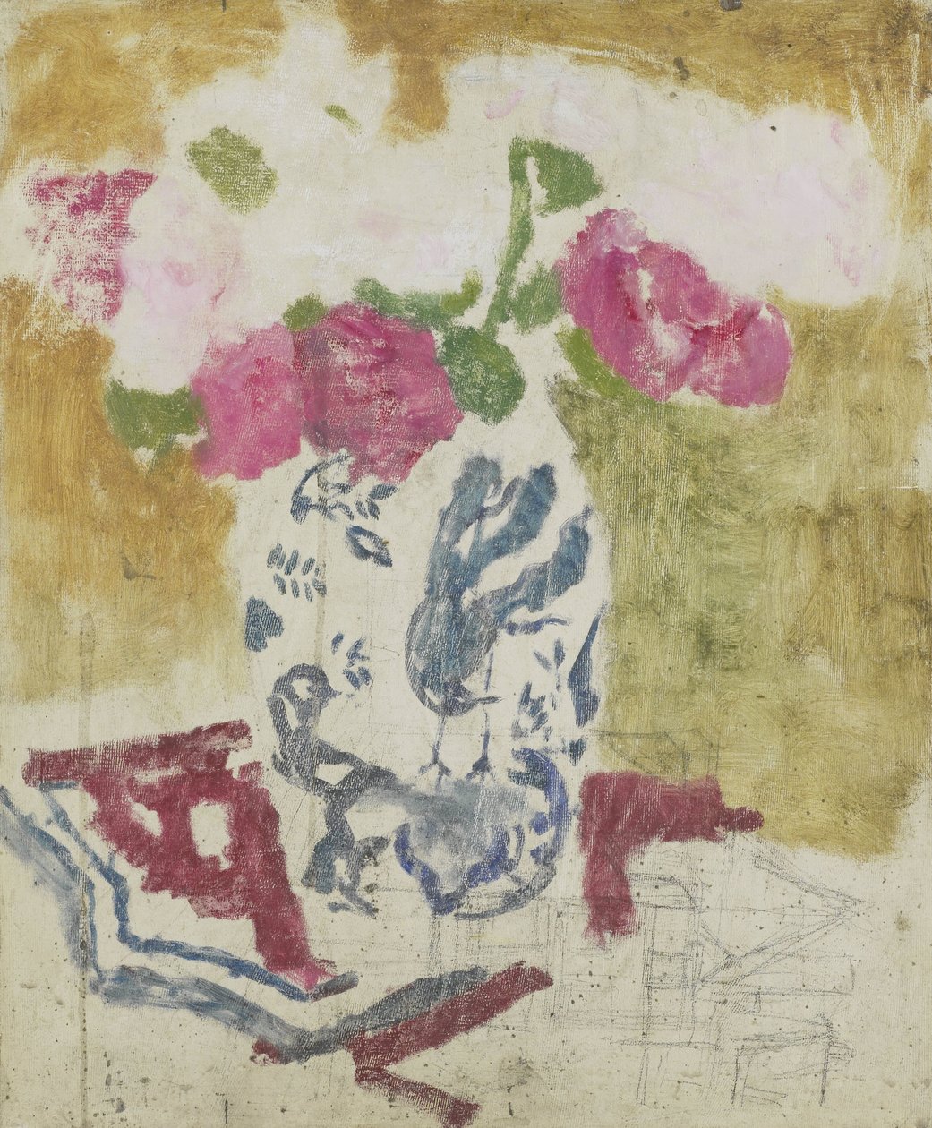 Vase med lyserøde blomster af George Hendrik Breitner