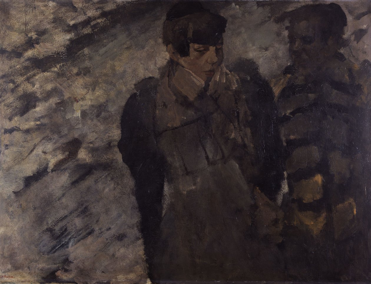 Vinter (Piger i sneen) af George Hendrik Breitner