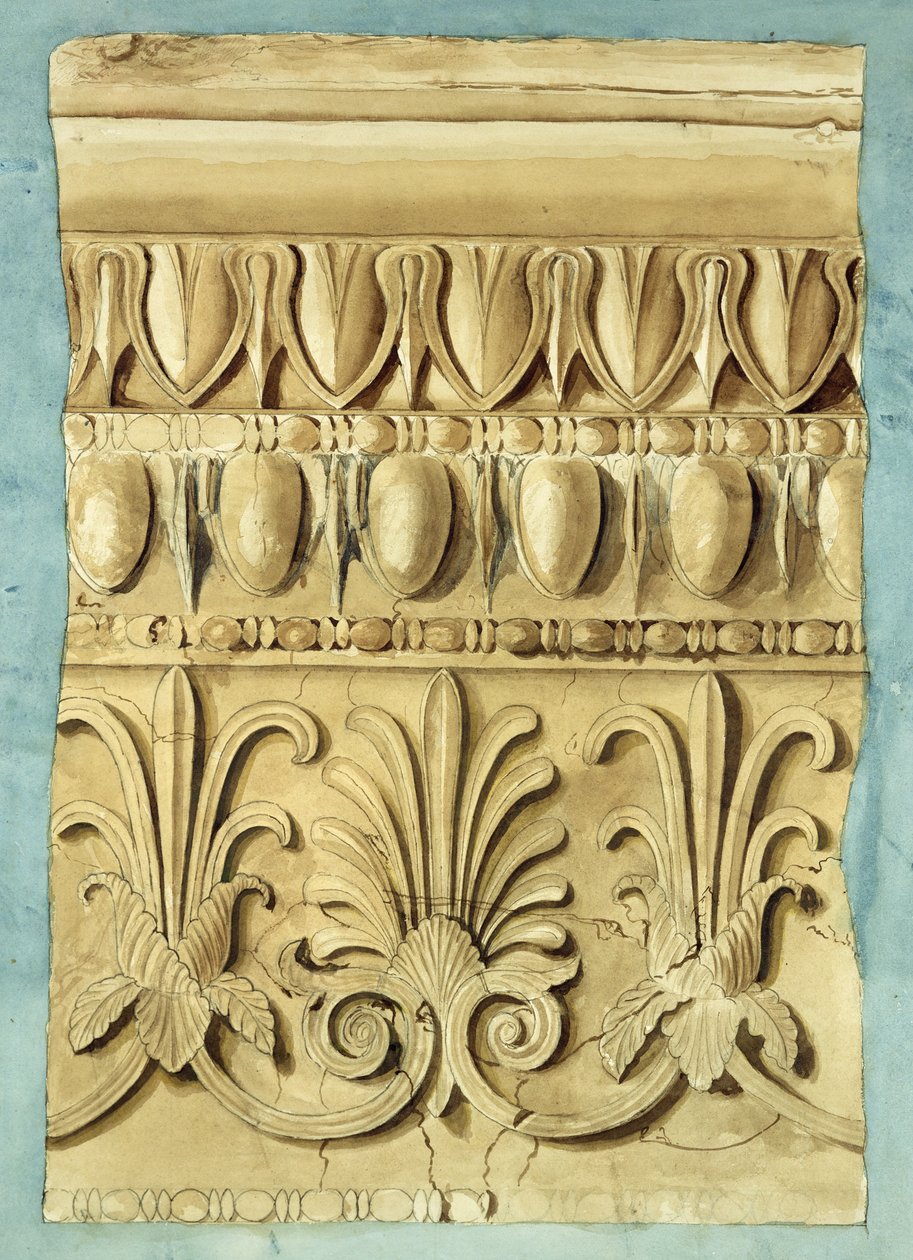Architectural Fragment, 1837 (wc på papir) af George Henry Bailey