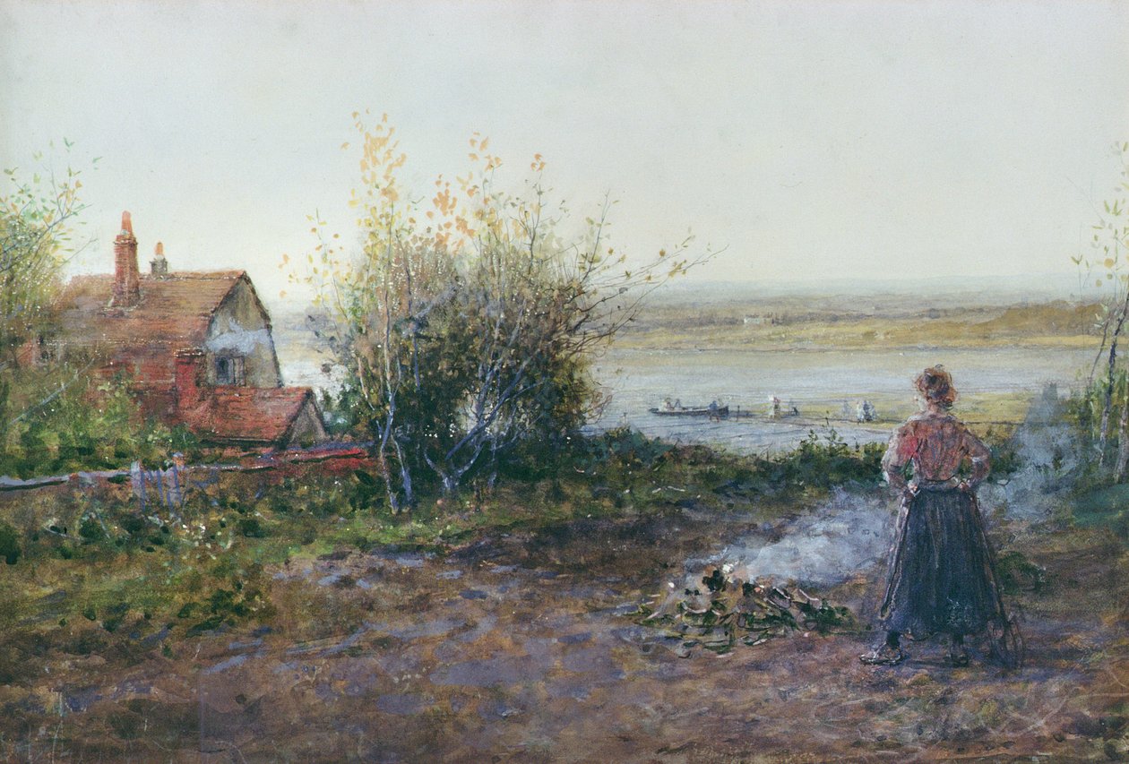 Bawdsey Færge, nær Felixstowe af George Henry Boughton