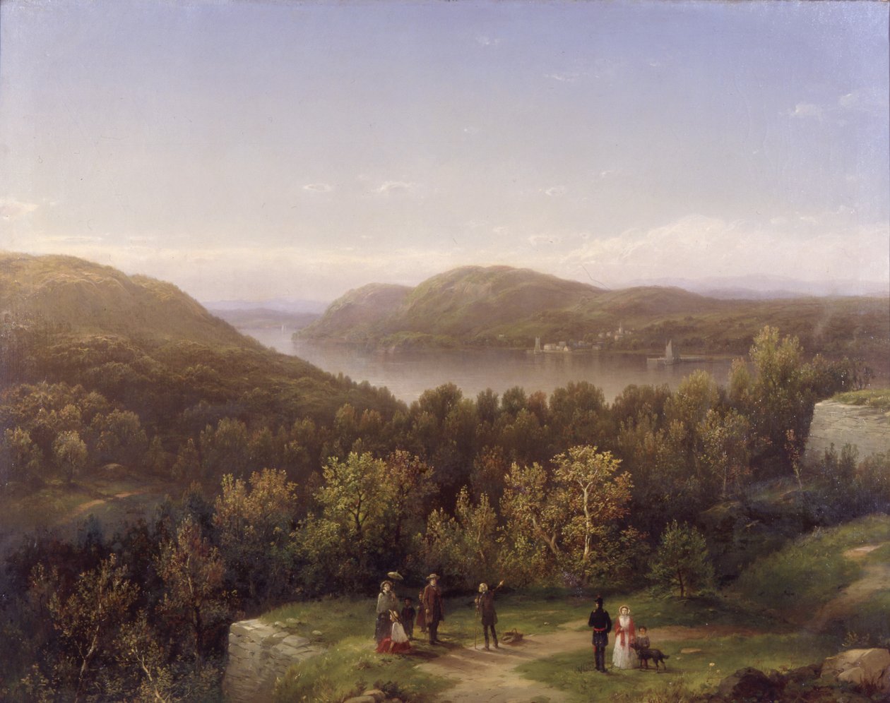 Hudson River Valley fra Fort Putnam, West Point, 1855 af George Henry Boughton