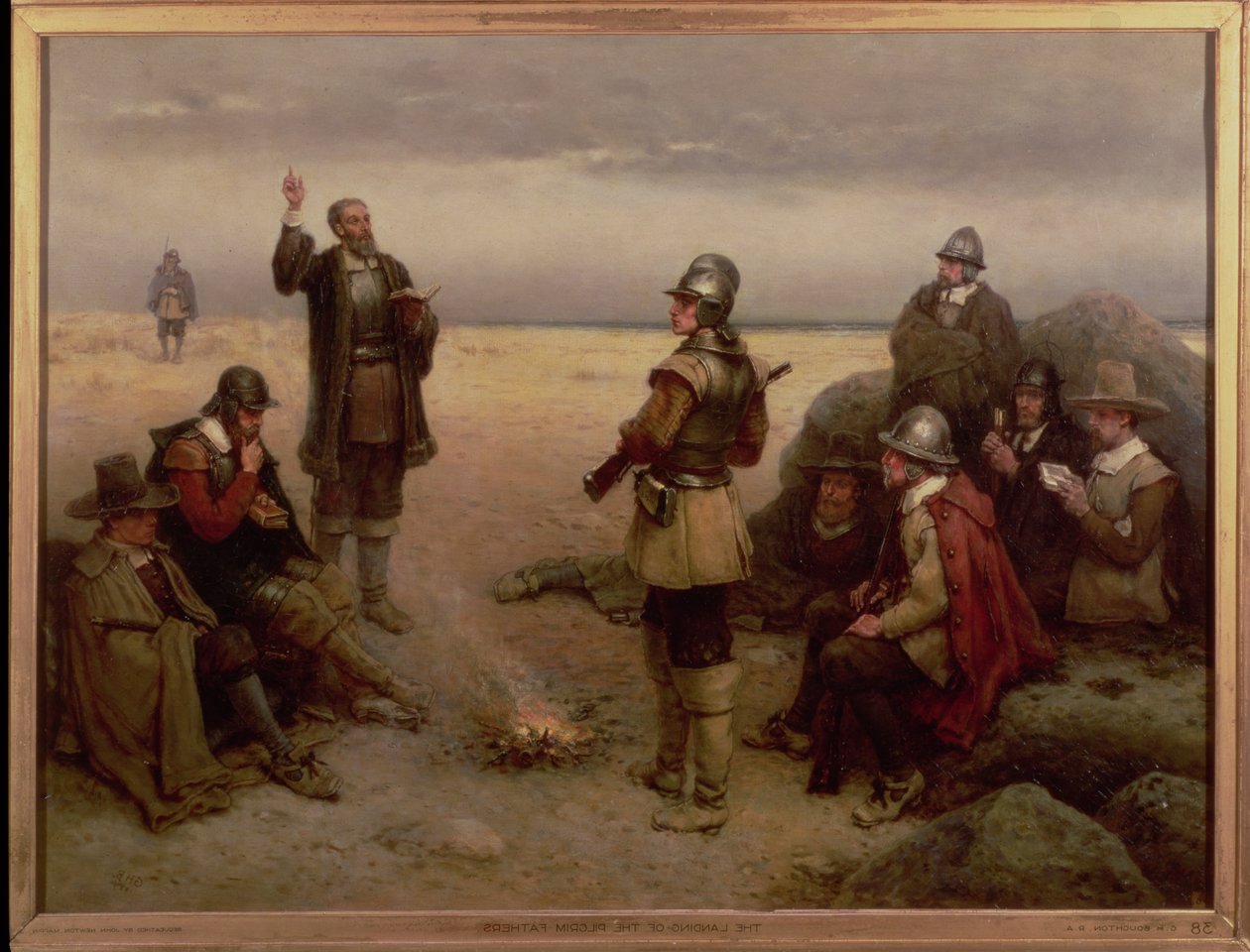 Pilgrimsfædrenes landgang, 1620 af George Henry Boughton