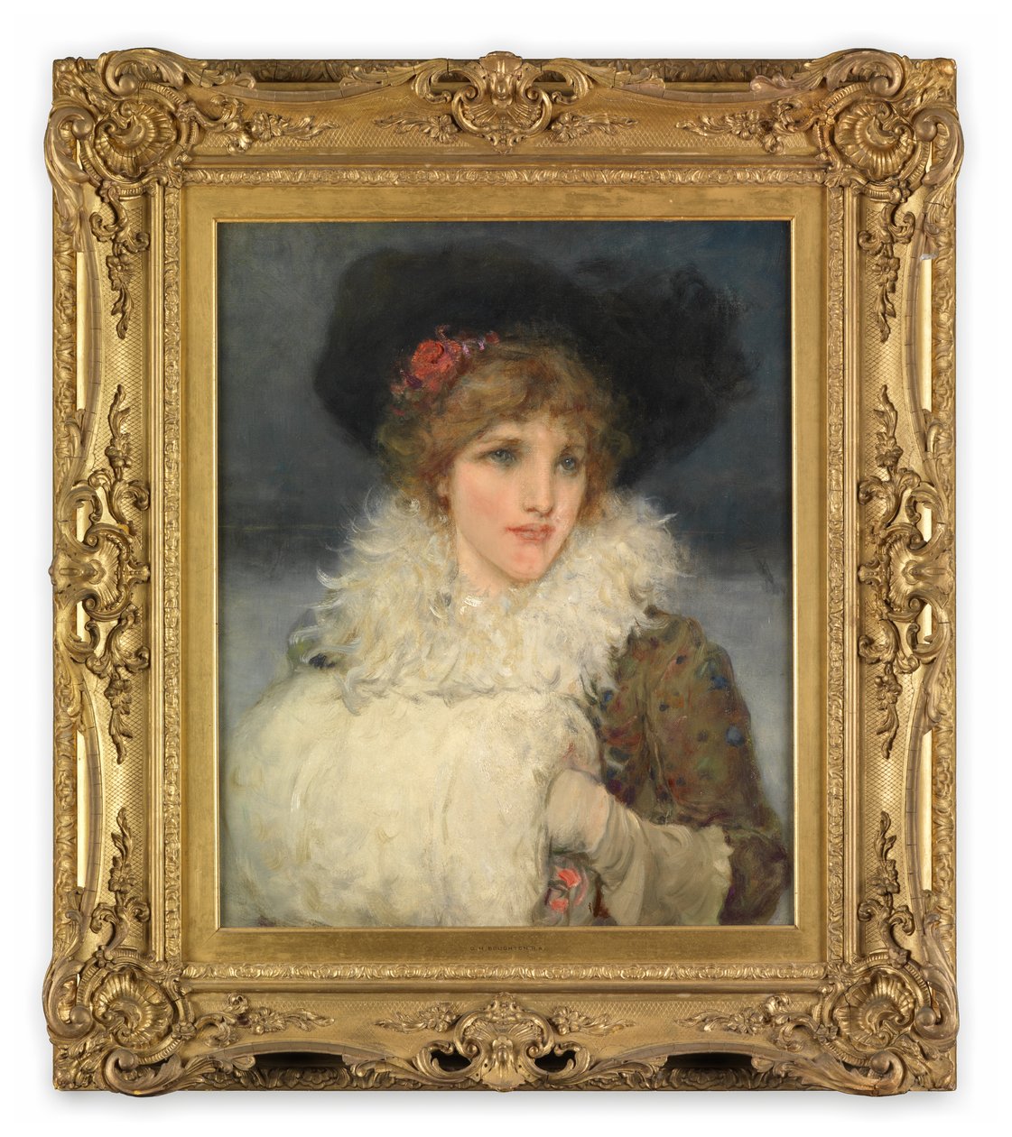 Kvinde, halvlang (Olie på lærred) af George Henry Boughton