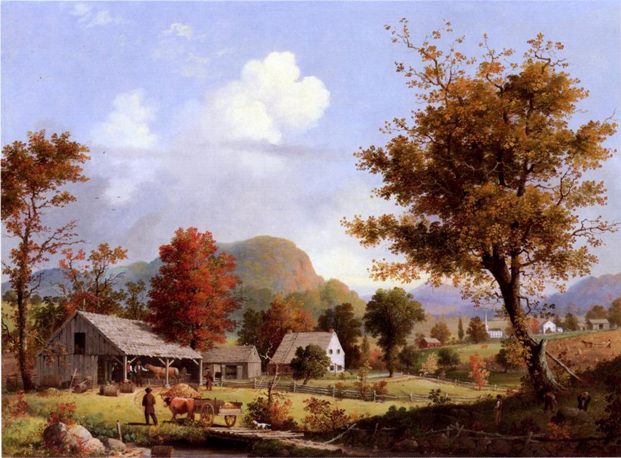 Ciderpresning, 1855 af George Henry Durrie