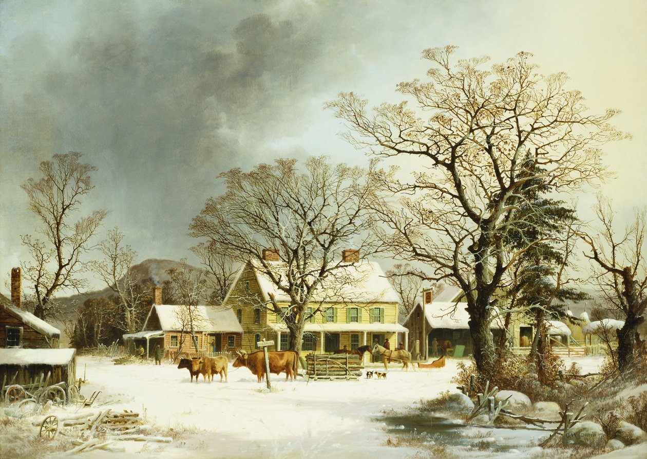 Seven Miles to Salem, 1863 af George Henry Durrie