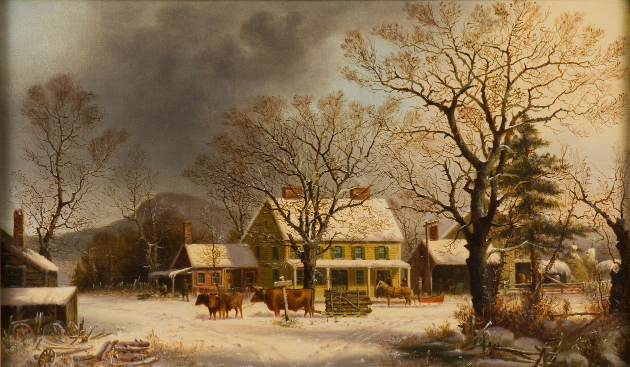The Old Inn - Ti Miles to Salem, 1860-63 af George Henry Durrie