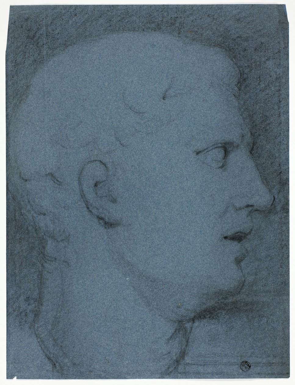 Profil af hoved efter afstøbning (recto og verso) af George Henry Harlow