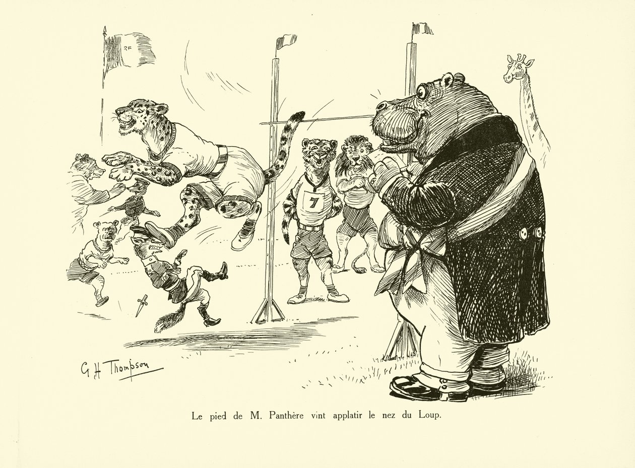 Hr. panters fod fladtrykte ulvens næse (litografi) af George Henry Thompson