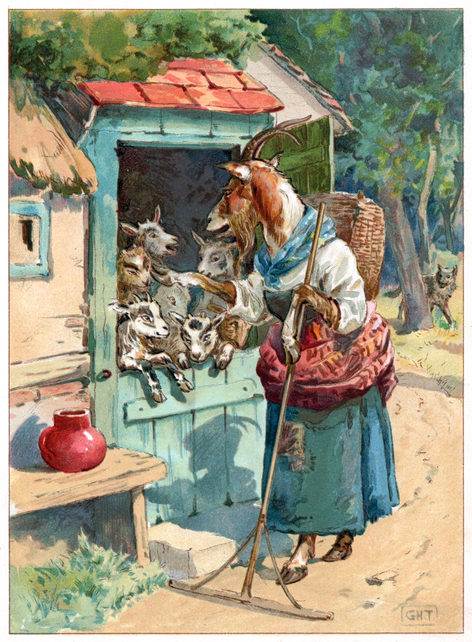 Gedemor og hendes små, illustration fra 